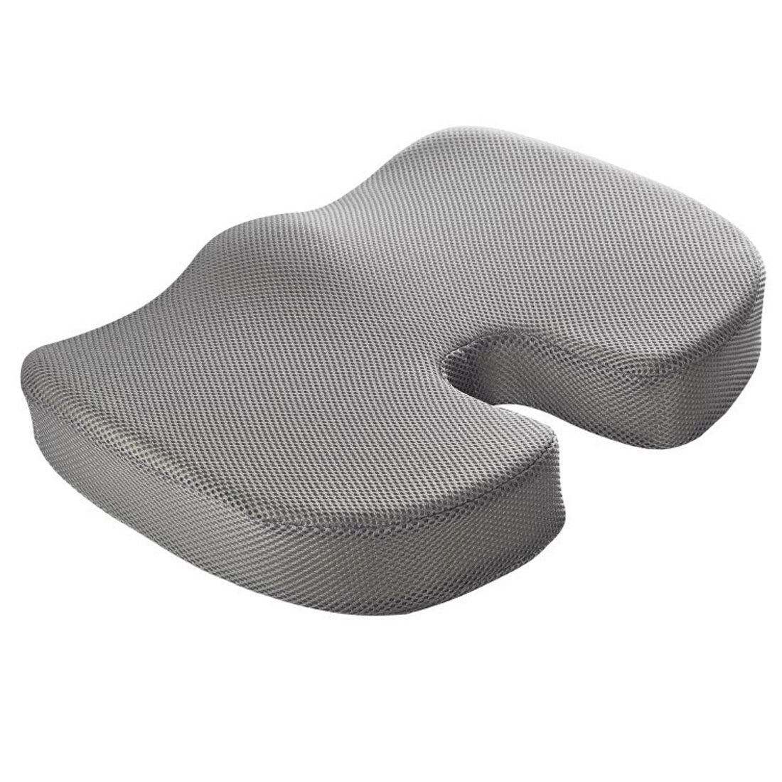 BackEase™ ergonomic back support seat cushion in grey mesh
