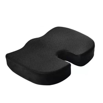 BackEase™ ergonomic back support seat cushion in black mesh
